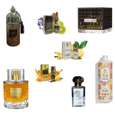 French Avenue Astoorath the Legend + Fragrance World Cocktail Intense + Fragrance World Fruity Symphony + My Perfumes Waseemah + Otoori Jameela + 3 uleiuri de parfum mici 